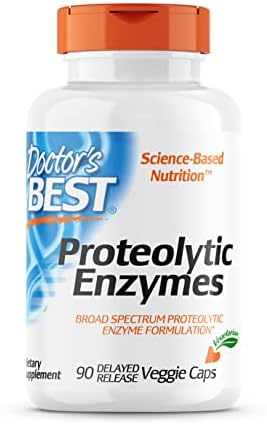 Doctor’s Best Proteolytic enzymes, Digestion, Muscle, Joint, Non-GMO, Gluten Free, Vegetarian, 90 Veggie Caps