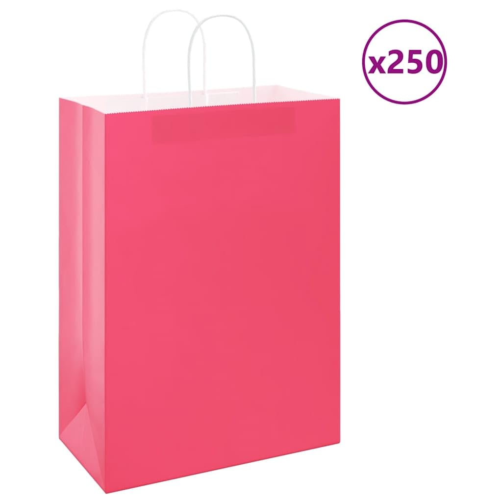 Bolsas de papel 250 piezas rosa 32 x 17 x 44 cm