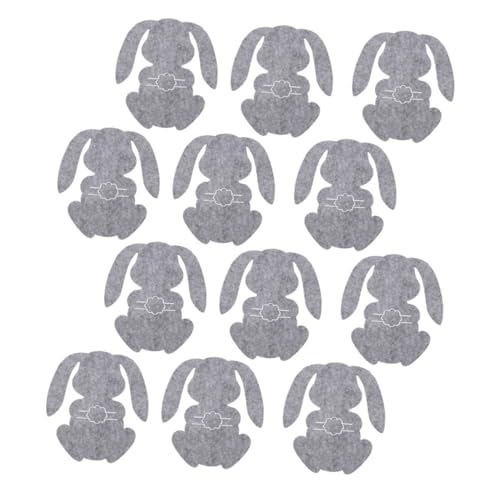 Ciieeo 12pcs Easter Bunny Cutlery Holders Adorable Rabbit Shape Utensil Bags for Organized Dining Table Decor During Spring Parties and Celebrations