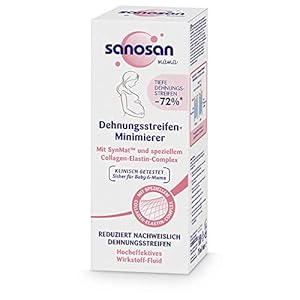 sanosan Dehnungsstreifen Minimierer klinisch getestet – Reduziert Dehnungstreifen nachweislich nach der Schwangerschaft…
