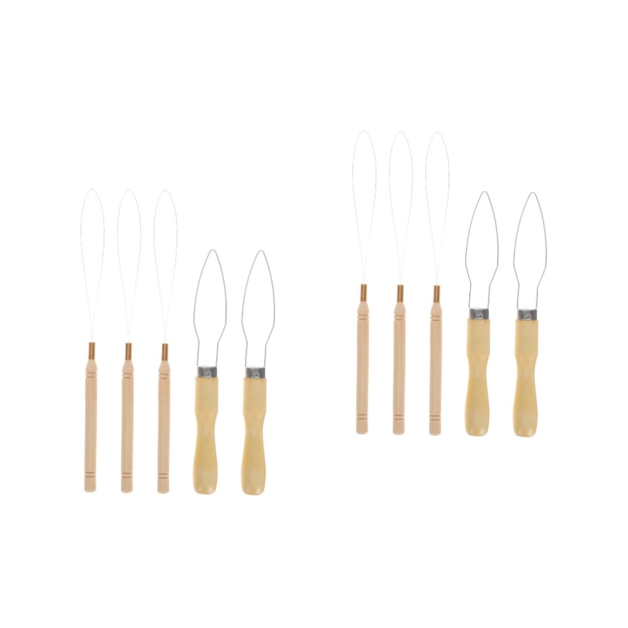 CANIGHT 2sets Bead Threader for Sewing Bead Stringer Tool Beading Needles Diy Beading Tools Long Beaded Needles Easy Threader 5pcs*2