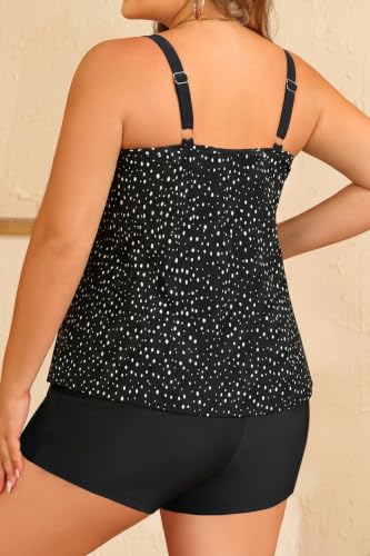 Image of Daci Women Plus Size Tankini Swimsuit - 2 Piece Flowy Plus Size Bathing Suits and Shorts with Pockets 2025