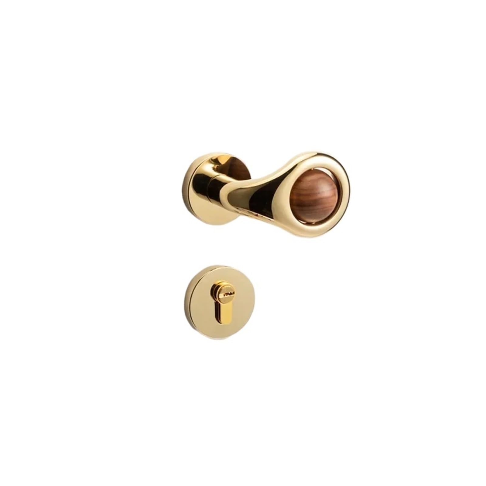 Sjloynwq D Gold Door Lock Indoor Silent Rotating Door Handle Hardware