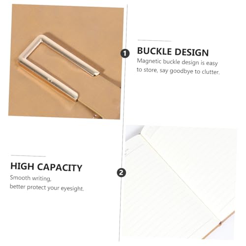 Carnet de notes cuir imitation bois idéal pour réunions et bureau - 6