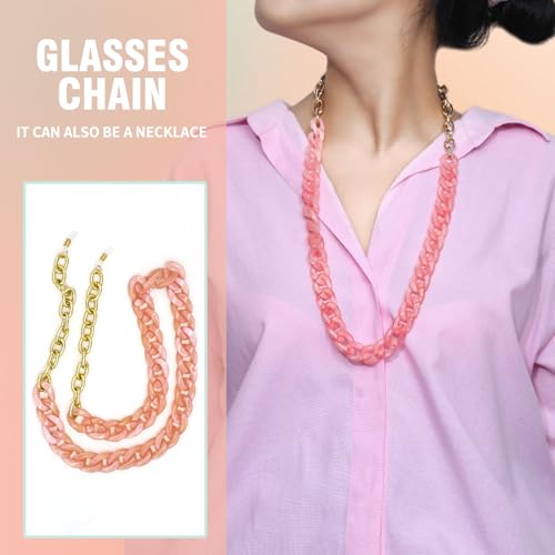 Image of Acrylic Glasses Chain for Women Men Reading Eyeglass Strap Sunglasses Holder Mask Lanyard Chain for Adults