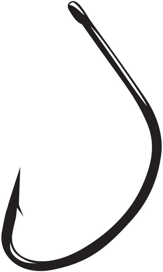Gamakatsu Shiner Hook Straight Eye (25-Pack), NS Black, Size 4