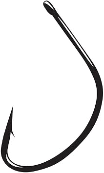 Gamakatsu Shiner Hook Straight Eye 25-Pack, NS Black, Size 4
