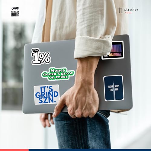 Image of 11 Strokes Set of 100 Motivational Stickers, Study Room Decoration Items Quotes Wall Sticker, Laptop Stickers Aesthetic Phone Stickers Positive Quotes Stickers, Motivational Stickers for Students