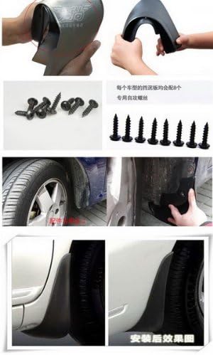 Miniatura 2 de 4 piezas de protectores de lodo y salpicaduras para parachoques delanteros Compatible con 1998 1999 2000 2001 2002 2003 2004 2005 VW GOLF MK4 JETTA