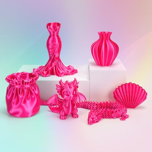 Image of iSANMATE Silk Rose Pink PLA Filament 1.75mm 1kg for FDM 3D Printer | Compatible with Bambu Lab 3D Printers & AMS, Shiny Surface, Easy Printing for Beginner, Upgraded Toughness & Clog-Free