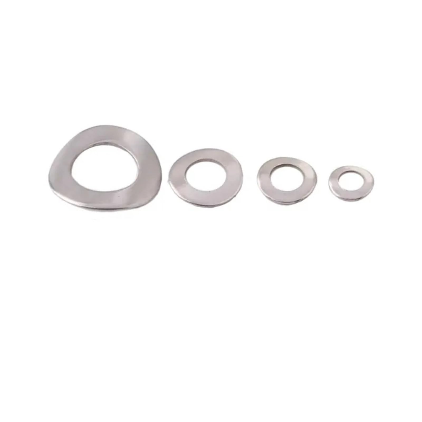100 Pièces M1.7 M2 M3 M4 M5 M6 M8 M10 DIN137A Acier Inoxydable 304 Argent Vague Ressort Rondelle Joint D'étanchéité(M10)
