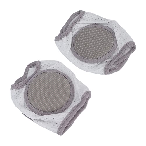 Dioche Baby Knee Pads, Baby Knee Protectors, Baby Crawling Pads Soft Cotton Elastic Unisex Prevent Slip Infant Knee Cover (grey)2