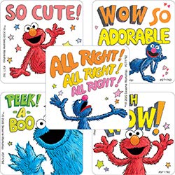 SmileMakers Sesame Street Monsters Stickers - Prizes and Giveaways - 100 per Pack