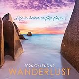2026 Wanderlust and Travel 12' x 12' Square Hanging Wall Calendar with Stunning Nature Scenery from Around the World - No Plastic, Environmentally Friendly. Daily, Weekly, Monthly 12 Month Planner