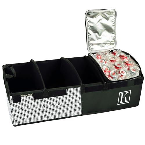 Picnic at Ascot Personalized Monogrammed Heavy Duty Rigid Base Trunk Organizer with Leak Proof Cooler- Adjustable Dividers - 30