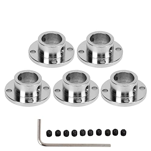 BORDSTRACT Flange Coupling, 5Pcs 14mm Inner Diameter Shaft Flange Coupling Durable Connector for DIY RC Model Connecting Motor and Wheel