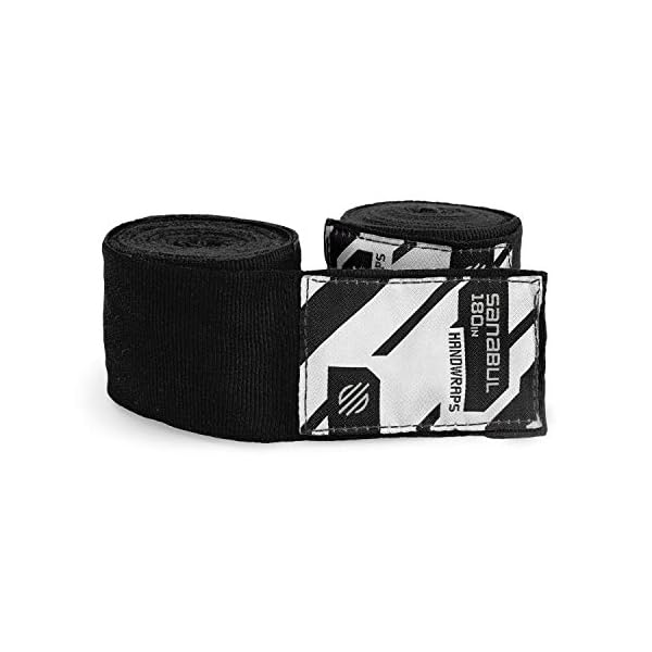 Sanabul-Elastic-Professional-180-inch-Handwraps-for-Boxing-Kickboxing-Muay-Thai-MMA Sanabul Elastic Professional 180 inch Handwraps for Boxing Kickboxing Muay Thai MMA (Black, 180")