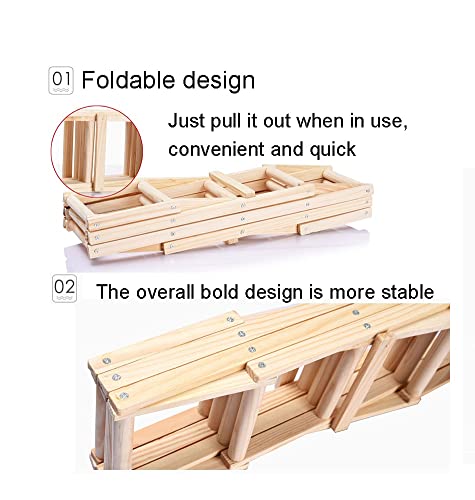 Soporte plegable para botellas de vino de madera para mesa miniatura 2