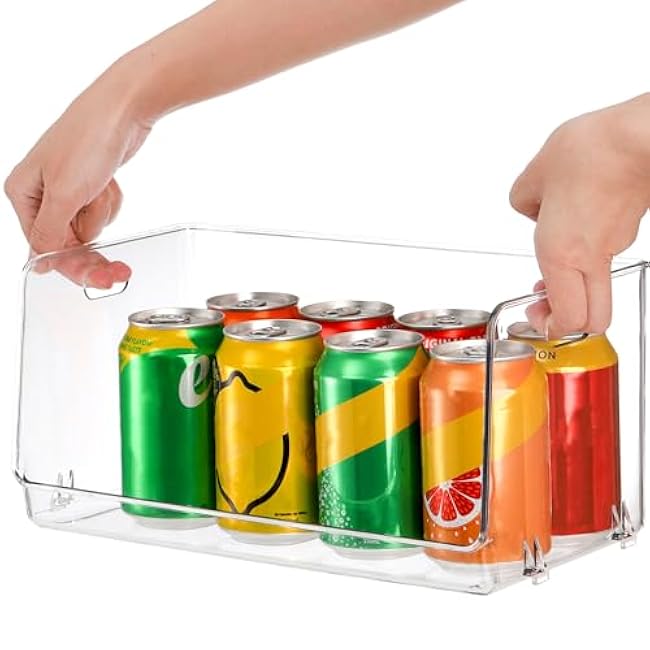 Nicunom Clear Plastic Storage Bins Pantry Organizer Bins for Kitchen