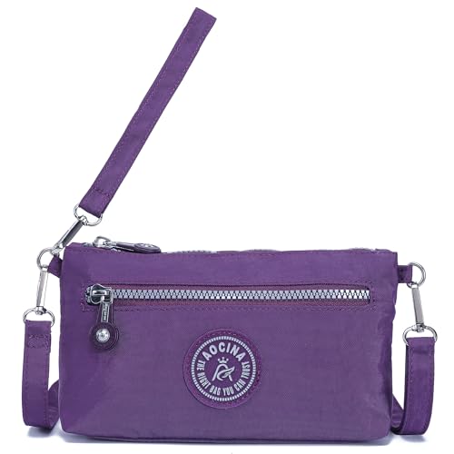 Image of Small Wristlet Wallets for Women Nylon RFID Cross body bag | Cell Phone Purse with Built-In Card Slots for Daily Outings