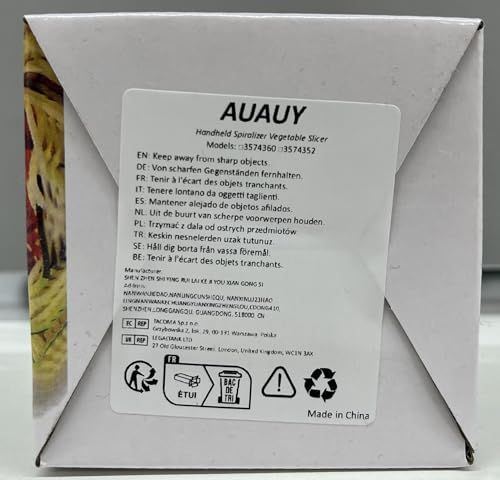 AUAUY Handheld Spiralizer Vegetable Slicer, Spiral Slicer, Veggie Spiral Cutter Pasta Spaghetti Maker for Carrot, Fruit,Cucumber, Potato, Pumpkin, Zucchini,Noodle - Image 9