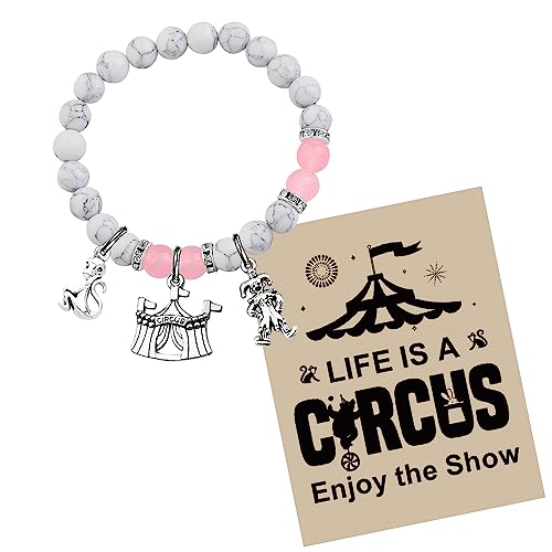 TGBJE Circus Lovers Circus Themed Gift Life Is A Circus Enjoy The Show Circus Charm Bracelet Circus Showman Inspired Gift Circus Tent Jewelry