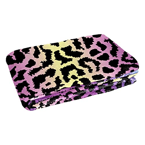 Couverture chaude et douce léopard multicolore pour cocooning