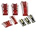 New Arrived Racing Mo Pedals Car Rest Accelerator Pedal Universal Pad Cover Aluminum Brake Clutch Kit(AT red224)