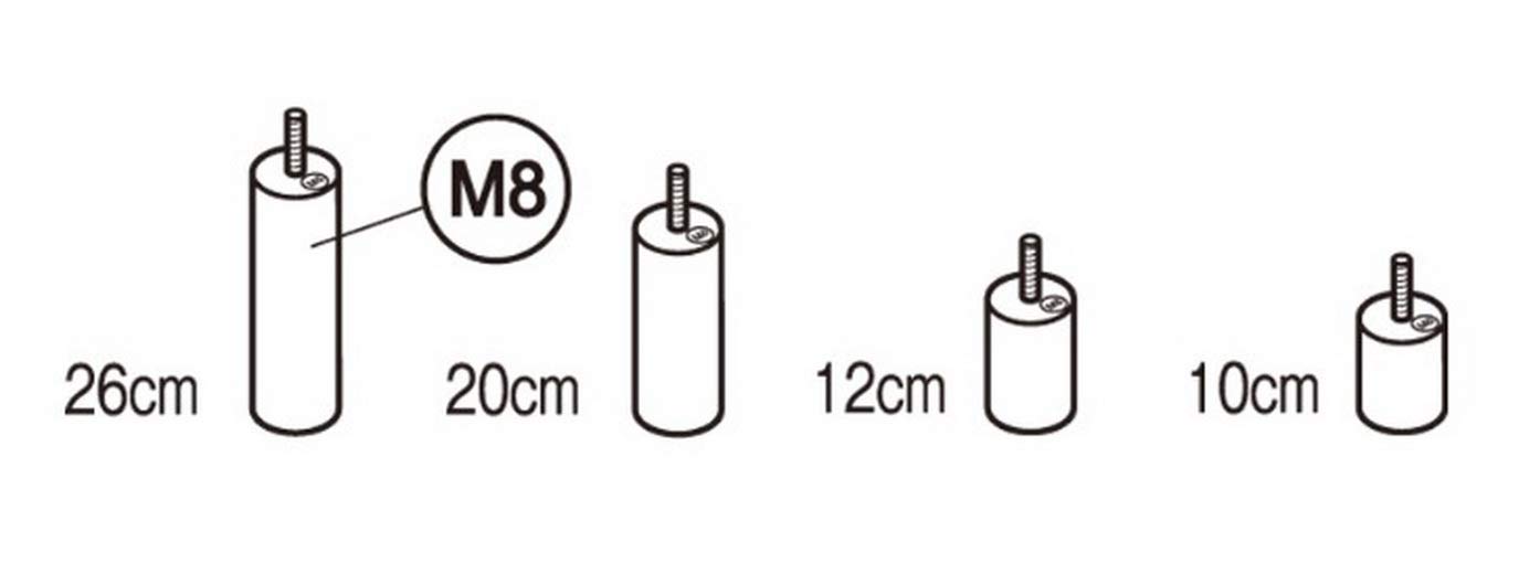 無印良品　木製脚　5cm M8サイズ 8個セット Amazon.co.jp: 無印良品 木製脚 5cm ブラウン(M8) 4本組 82579710