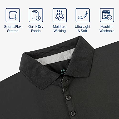 Mio Marino Golf Polo Shirts for Men - Dry Fit - Ultra-Thin Breathable Fabric4
