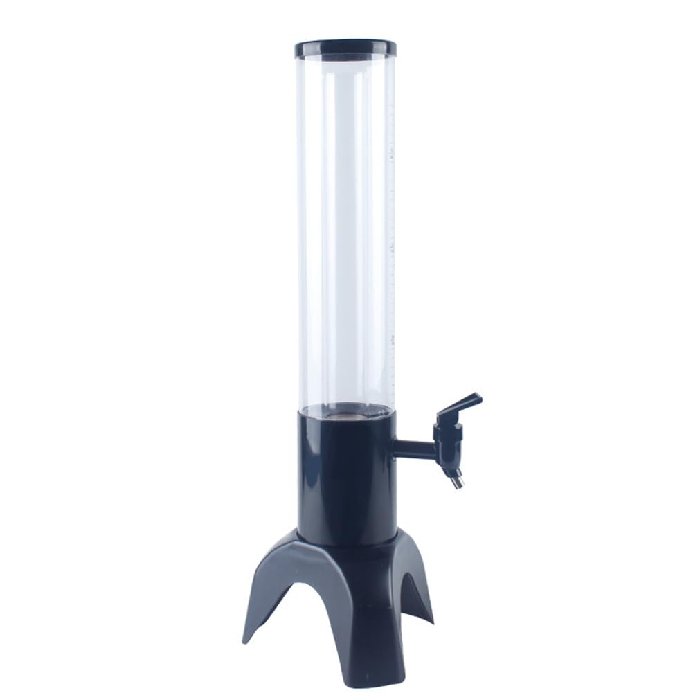 CTRLZS Transparent for Beer Dispenser for Beer Tower with Spigot& Ice Tube Tabletop Drink Dispenser for Beer Wine Drinks