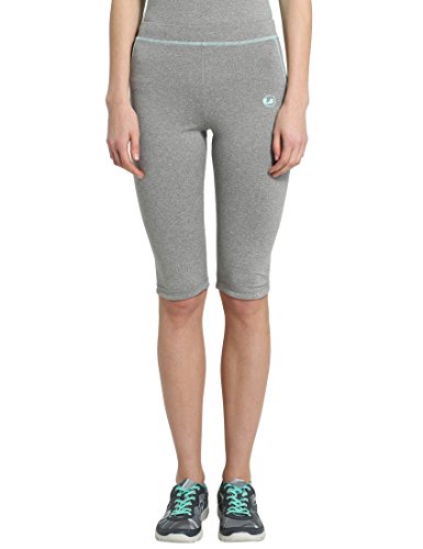 Ultrasport Fitness/Sport Capri Pantalones, Mujer, Gris/Agua, XS