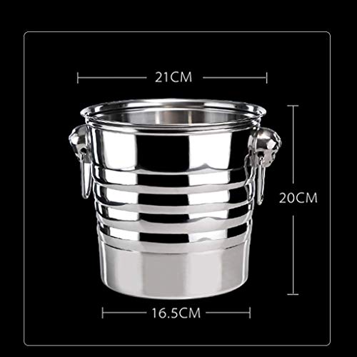 Cubo de hielo de acero inoxidable grueso con doble aislamiento y tapa Tiger 3