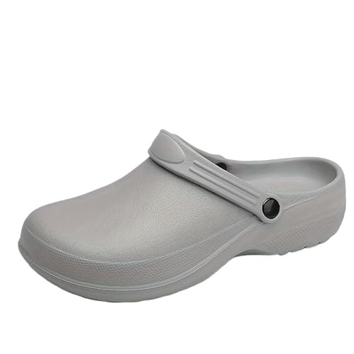 Ultrabequeme Unisex Eva Clogs - rutschfeste und langlebige Arbeitsschuhe für Köche krankenschwester schuhe - Wasserfest, Öl-abweisend, Ideal für die Küche - Stilvoller Freizeitlook 36-45 EU (Grau,41)