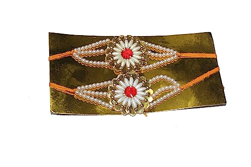 Image of Kaku Fancy Dresses Polyester Krishna Jewellery For Kids /Janmashtami /Bal Gopal Dress /Kanha Accessories /Bal Krishna Mukut /Krishna Sringar Jewellery (Jewel-New Pagdi-Set)