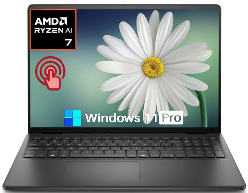 Image of Dell 16 DC16255 Touchscreen Laptop 16 GB DDR5 1 TB SSD AMD Ryzen 7 250 CPU