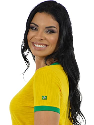 Camiseta brasil lisa fenomenal (G, Amarelo) 4 Camiseta brasil lisa fenomenal (G, Amarelo) - Imagem 4