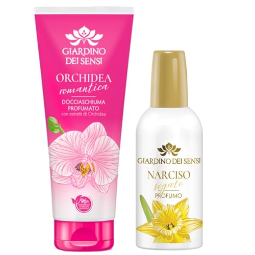 Giardino Dei Sensi Narciso Segreto – Profumo Donna Spray 100 ml + Doccia Schiuma 100 ml In Omaggio – Fragranza delicata, set completo per un rituale di bellezza (1 Unità)
