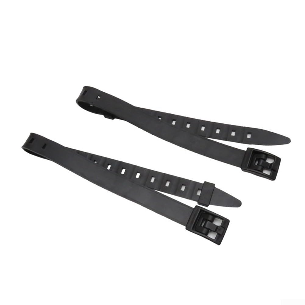 Thickened Rubber Diving Straps With Secure Buckle For Scuba And Snorkeling Gear Adjustable Bands For Arms Or Legs Black 49.5cm 1 Pack(two)