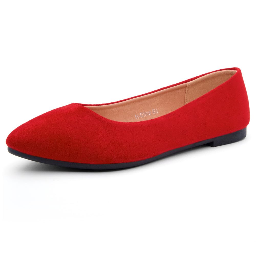 Herstyle Pointed Toe Flats for Women – Slip-On Dressy Ballet Flats with Memory Foam | Lightweight Comfortable Business Casual Shoes for Work, Travel &