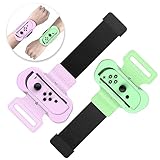【Bequem & Einfach zu Benutzen】Richten Sie es einfach aus und stecken Sie Ihren Switch-Controller in den Schlitz. Das Armbänder für Tanzspiele war sehr einfach zu bedienen, bequem, und bleiben auf durch das Spiel. Passt gut und hilft dem Gamer, die Controller (kompatibel mit Joy-Con) nicht aus der Hand fliegen zu lassen, wenn sie tanzen und herumspringen.