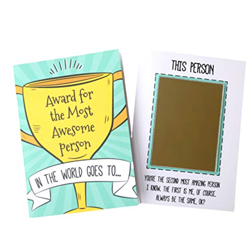 Image of Oye Happy - Most Awesome Person Mirror Greeting Card - Unique Gift for Girlfriend /Boyfriend /Husband /Wife /Brother /Sister on Birthday