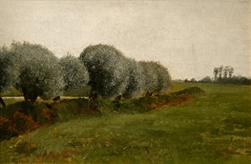 Paysage avec une rangée d'arbres de Vilhelm Hammershoi pour salon minimalist