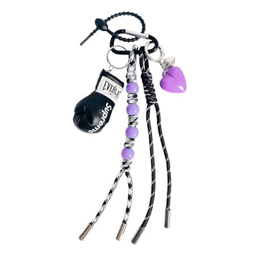 QTMY Boxing Glove Braided Keychain Bag Charm 403