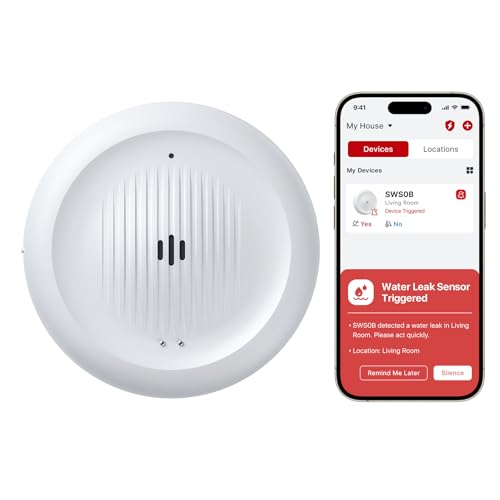 X-Sense Wi-Fi Water Leak Detector for Home - Smart 2-in-1 Leak & Low-Temperature Sensor with App Alerts, Protection for Homes, Kitchens & Basements, Model SWS0B, 1 Pack