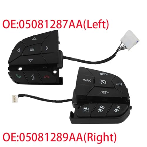 Boutons de commande Jeep Cherokee 2016-2019 régulateur de vitesse volant - 2