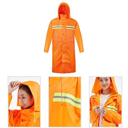 Preisvergleich Produktbild EWQG-Pfanne Regenmantel mit Kapuze und Ärmeln Wasserdichter Regenponcho Wiederverwendbarer Notfall Regenjacke Unisex Regenschutzbekleidung für Erwachsene -AA Schutz Overall (Farbe : XL)