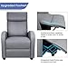 Homall Recliner Chair, Recliner Sofa for Adults, Recliners Home Theater Seating with Lumbar Support, Reclining Sofa Chair for Living Room (Leather, Grey)