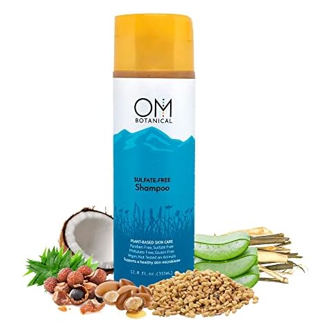 OM Botanical Ayurvedic Organic Shampoo with Soapnut, Shikakai, Fenugreak, Neem | Sulfate Free Shampoo. Prevent Hair Loss, Color Safe Natural Vegan Hair Cleanser for Men, Women. Cover