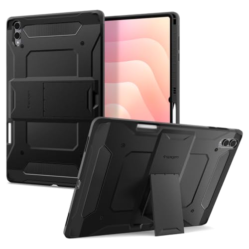 Image of Spigen Tough Armor Pro | Samsung Galaxy Tab S11 Ultra Case [S Pen Holder] [Kick Stand] 11 inch Protective Back Cover | TPU+PC - Black